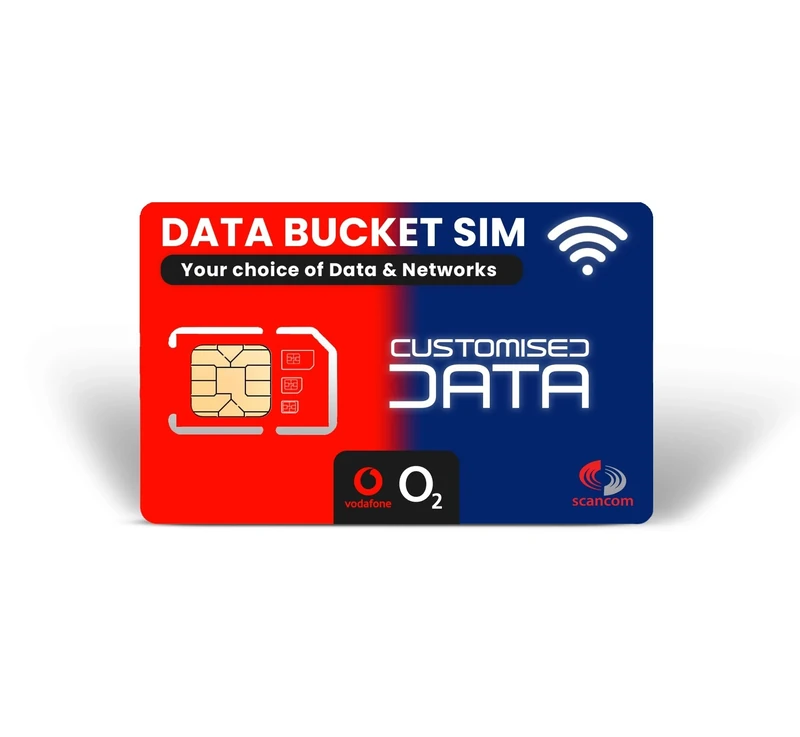 Scancom Build your own Data Sim Card - Choose your Data Bucket combination between EE, Three, O2, and Vodafone (Vodafone and O2, 25GB)