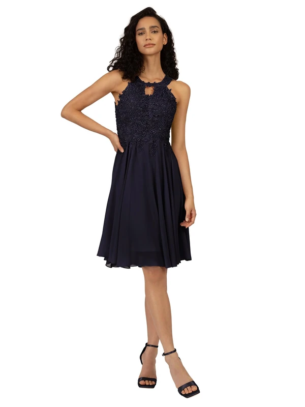 ApartFashion Women's Cocktail Dress, Midnight Blue, 12