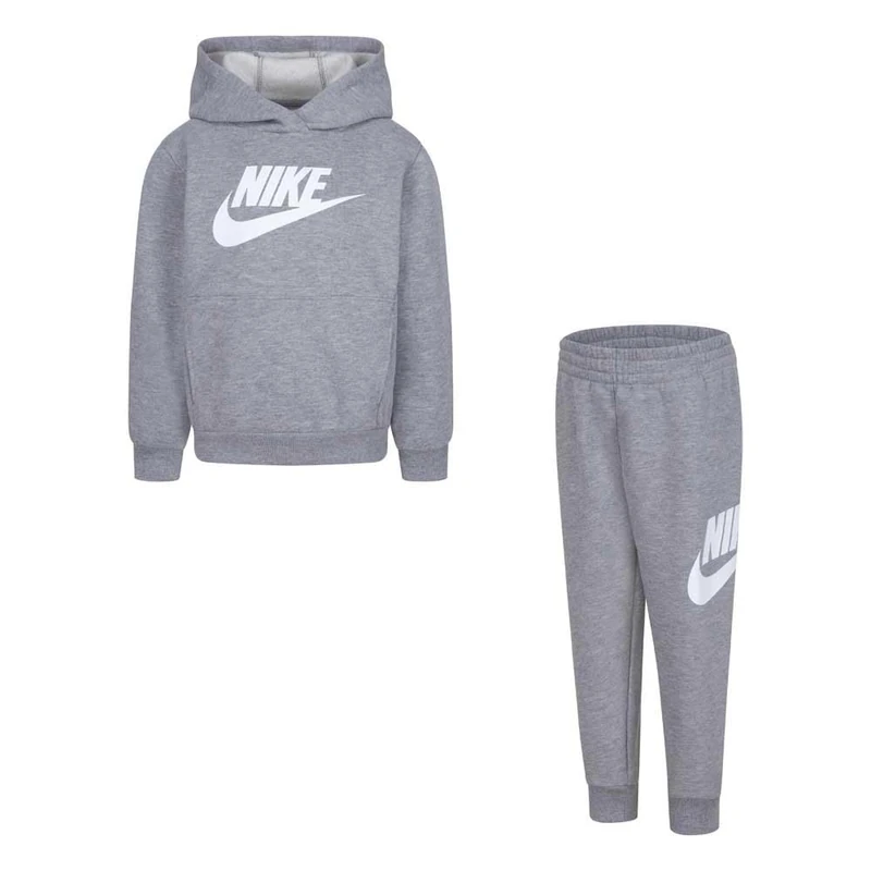 NIKE Children's Tracksuit Club Fleece Grey Code 86L135-042, dark grey heather/white, 6-7 Years
