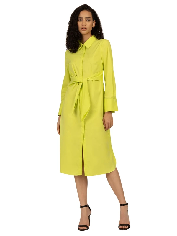 ApartFashion Women's Business Casual Dress, Lime, 10