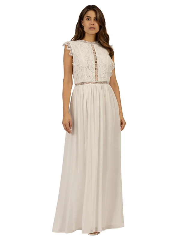 ApartFashion Women's Evening Formal Night Out Dress - Cream, 10