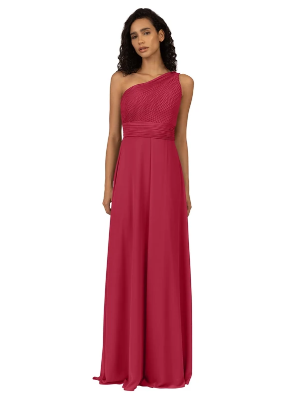 ApartFashion Women's One-Shoulder Evening Dress Formal Night, Pink, 14