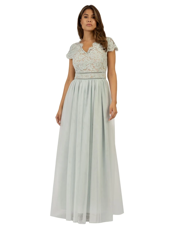 ApartFashion Women's Evening Formal Night Out Dress, Light Mint Nude, 20