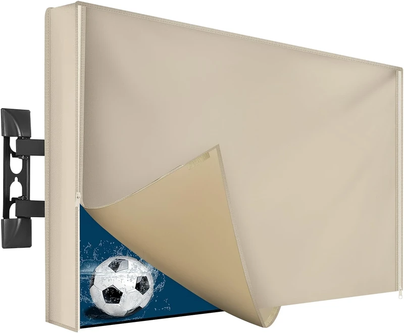 Outdoor TV Cover 80-85 Inch Weatherproof, Waterproof Outside TV Covers Heavy Duty 600D Oxford TV Covers Outdoor TV Screen Protectors Shield with Zippers for Flat Screen Outdoor TVs