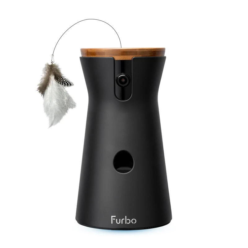 Furbo 360° Cat Camera w/Home Safety Package [PREMIUM W/SUBSCRIPTION] Smart Pet Monitor w/App for Cat & Home, Rotating 360° View, Colour Night Vision, Auto-Tracking, Treat-toss, Meowing, Smart Alert - Image 1