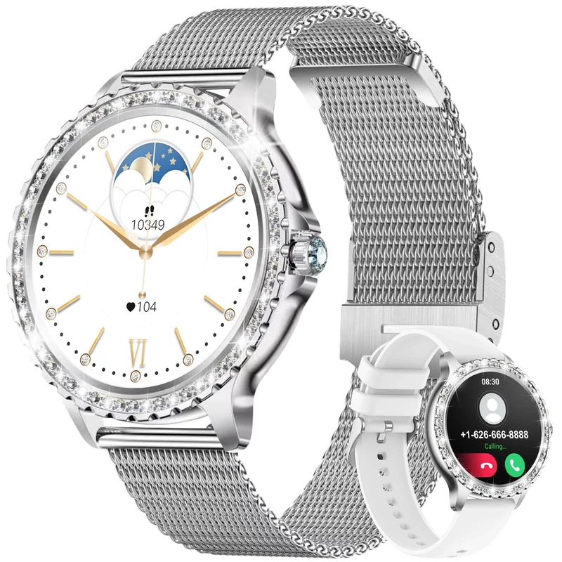 LIGE Smart Watch for Women, Bluetooth Call 1.32" Ladies Fitness Watch with Oxygen/Heart Rate Monitor Pedometer, IP67 Waterproof Sports Smartwatch Compatible for Android iOS Phones