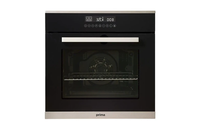 Prima+ PRSO108 Built In Single Electric Fan Oven - Black & S/S