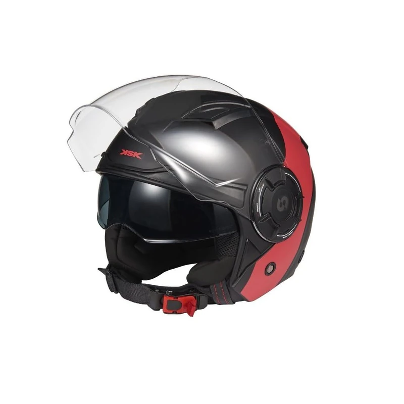 KSK Helmet Jet DS ULTRASONIC Copper & Red Black and Red