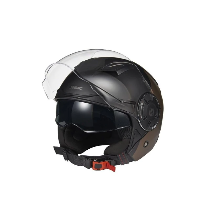 KSK DS ULTRASONIC COPPER & RED Jet Helmet, Size S (55-56 cm)