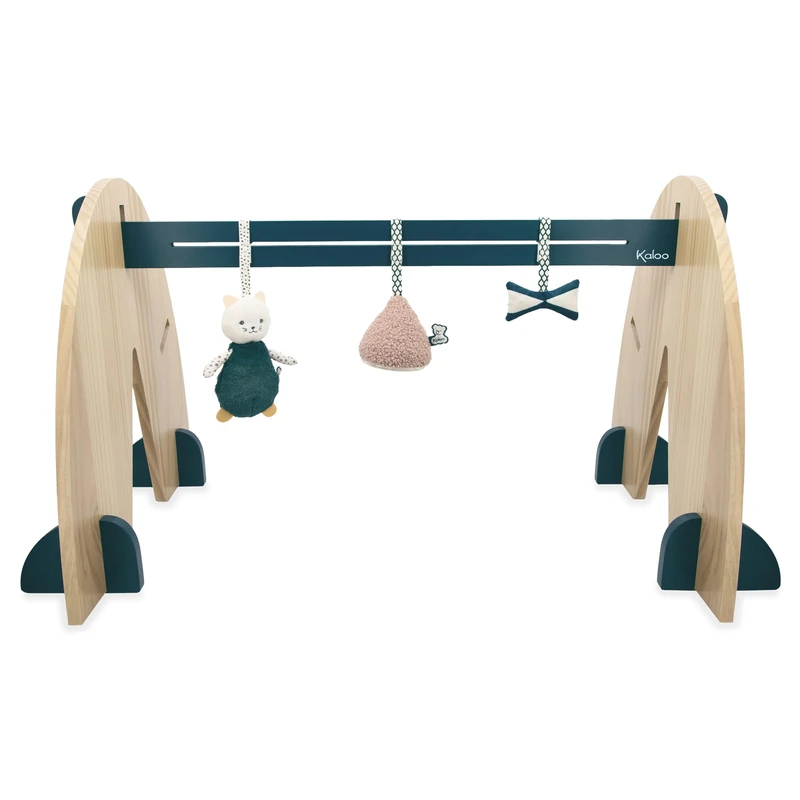 Kaloo - Stimuli - My Activity Arch With 3 Baby Accessories - Scalable Wooden Arch - Hanging Sensory Games - 45 cm High - 0 Months +, K227004