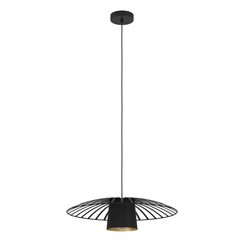 Eglo Pendant Lighting Felixkirk, Ceiling Light Fitting, Hanging lamp for Dining and Living Room, Black Metal, E27 Socket, Ø 22 in