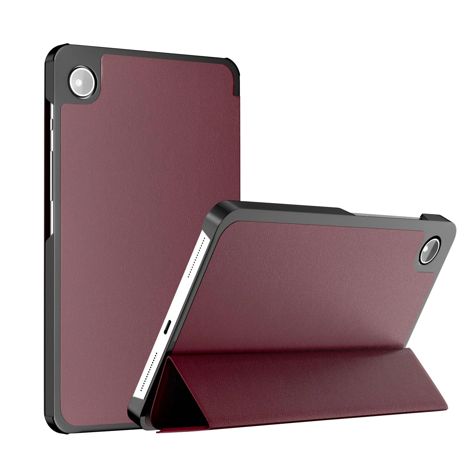 YRH for Samsung A9 / A11 Tablet Case 8.7 inch, Slim Light Stand PU Lether Cover for Galaxy Tab A9 / A11 Tablet Case, Wine