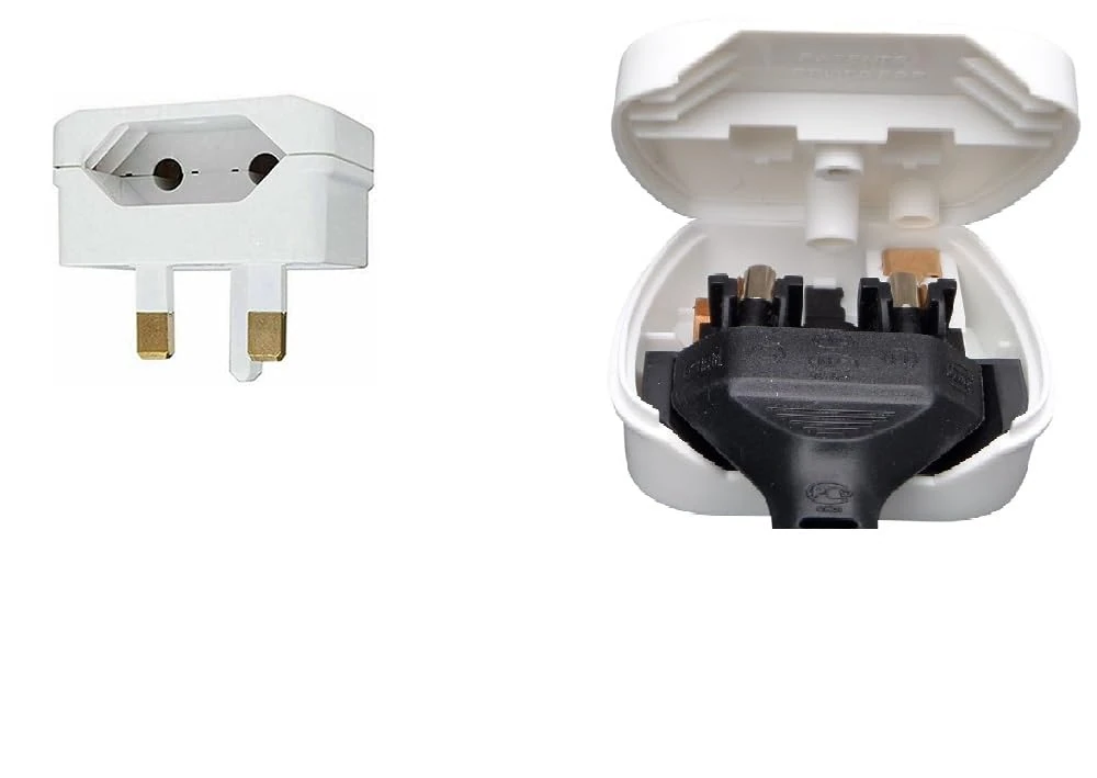 5A Euro to UK Plug White Adapter - Reliable and Safe Power Conversion Solution