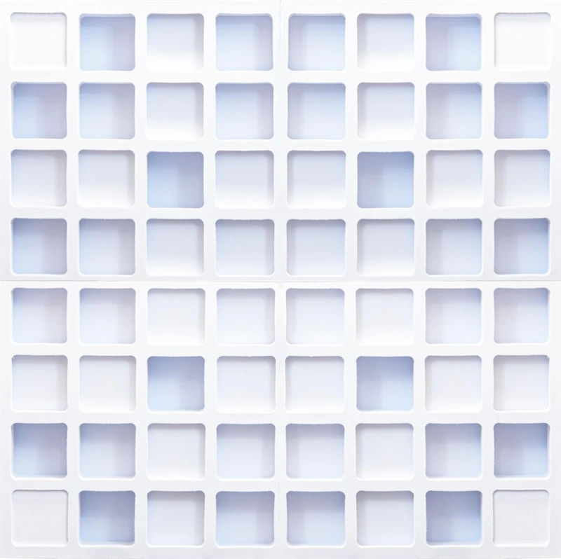 Foroomaco 4pcs EVA Acoustic Diffuser 12"x12"x2"(Total 24"x24"x2") Waffle Style Qrd Acoustic Panels Sound Diffusers for Home Studio Wall Art Foam Boards Room Acoustic Treatment (White)