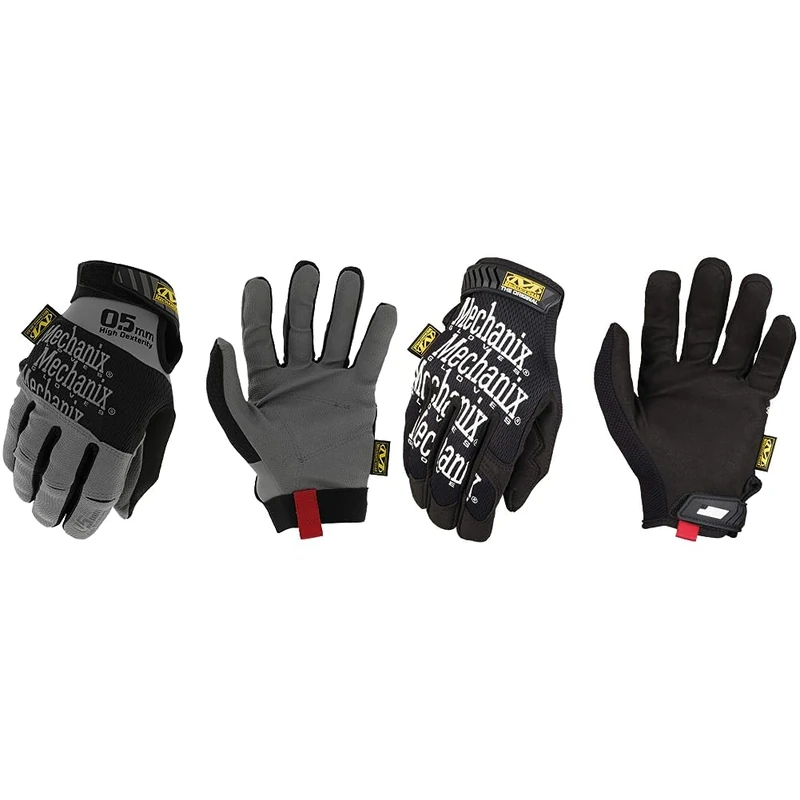 Mechanix Wear - Specialty 0.5mm High Dexterity Gloves (Medium, Grey) Black & Wear - Original Work Gloves (Medium, Black)