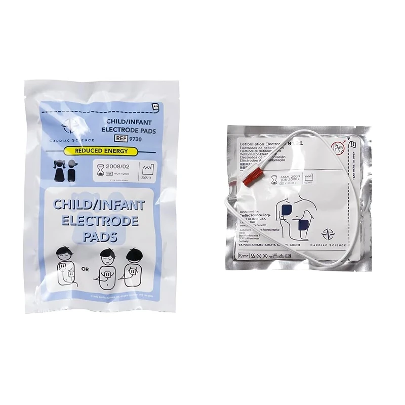 Cardiac Science H00041 Powerheart AED G3 Plus Infant and Child Defibrillation Pad & H00023 Powerheart AED G3 Plus Adult Defibrillation Pad