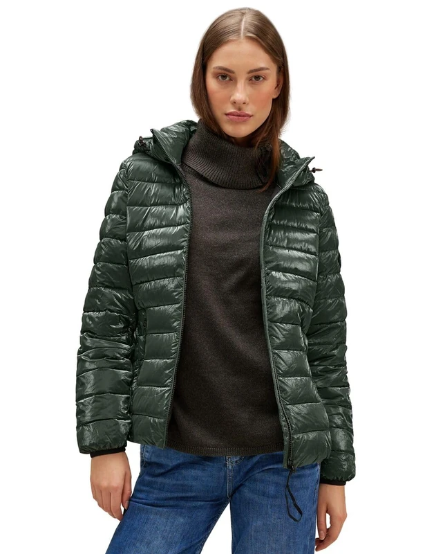 Street One Women's A201858 Quilted Jacket, Verdant Green, 38, Verdant green, 38