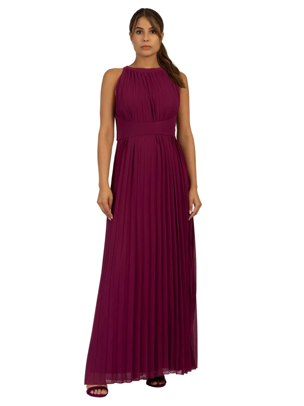 ApartFashion Women's Chiffon Formal Night Out Dress, Berry, 8