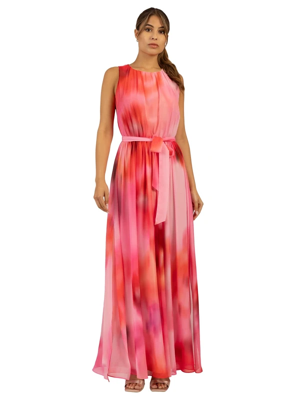 ApartFashion Women's Evening Formal Night Out Dress, Pink-Multicoloured, 16