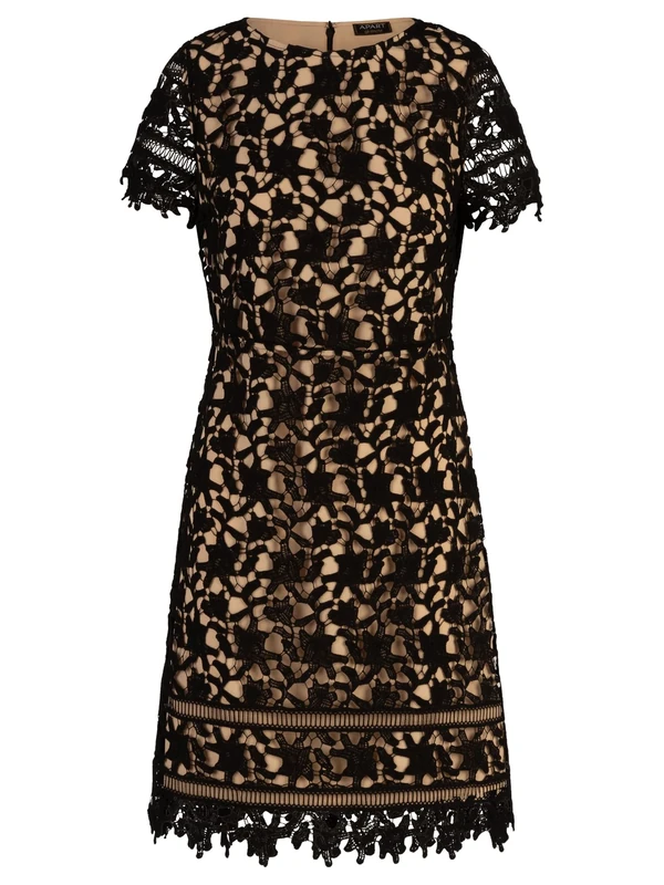 ApartFashion Women's lace Prom Dress, Black-Nude, 20