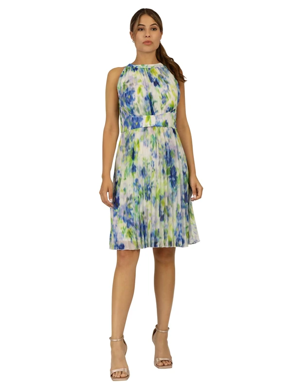 ApartFashion Women's Cocktail Formal Night Out Dress, Cream-Multicoloured, 18