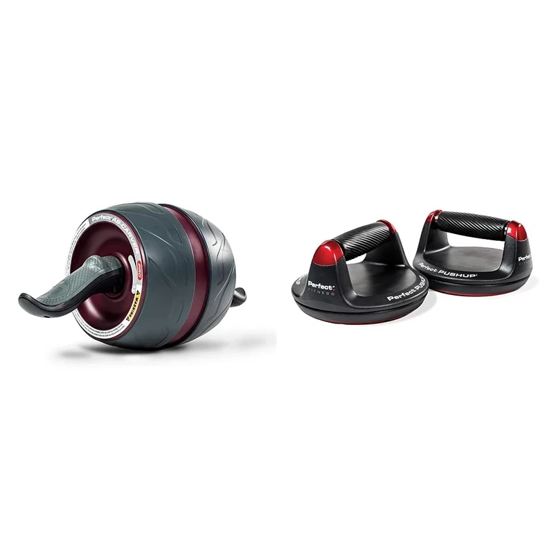 Perfect Fitness 311076 AB Carver Pro Ultrawide Wheel - Black, Size 1 & Pushup Elite