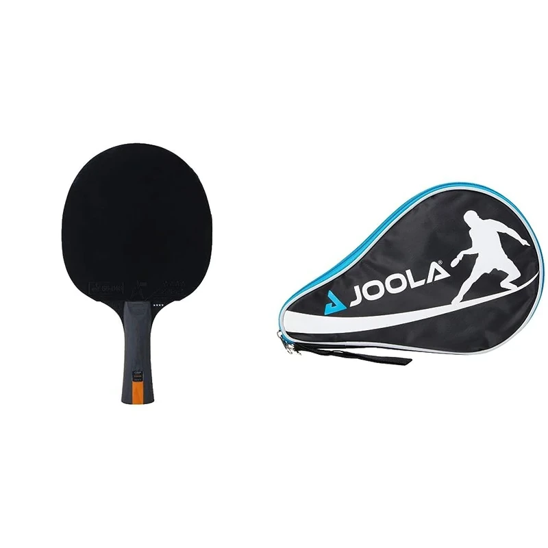 StigaSTIGA Vision 4-Star Table Tennis Bat, Black/Red & Joola Table Tennis Racket Bag - Black/BlueJOOLA