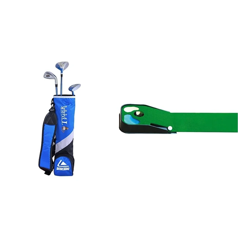 LongridgeLongridge Kids' Club Junior Tiger Golf Set 3-5 Yrs, Silver, Years & Putt 'N' Hazard Golf Putting MatLongridge