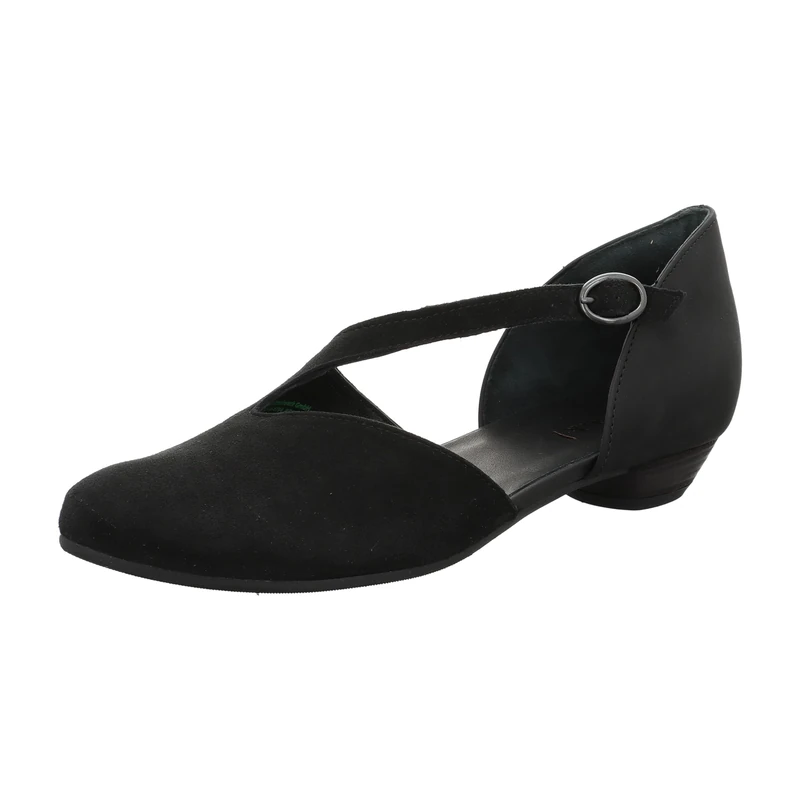 Think! Women's Grace Sustainable Ballet Flat, Black Estate 0010, 6 UK