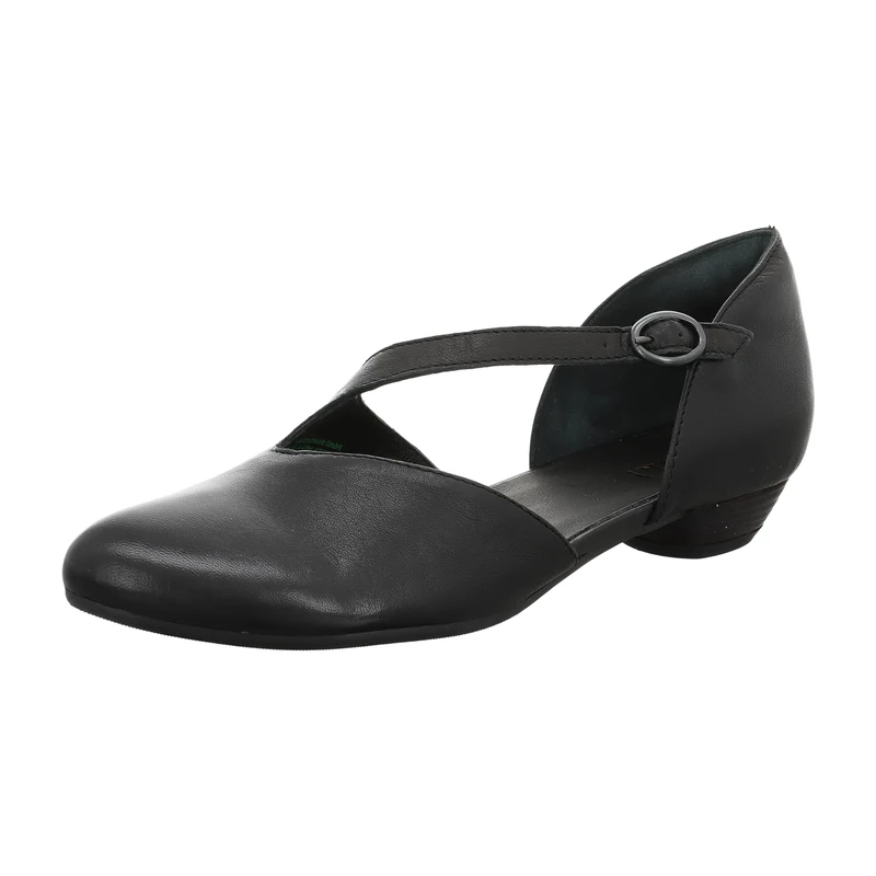Think! Damen Grace chromfrei gegerbte nachhaltige Halbschuhe, Schwarz 0000