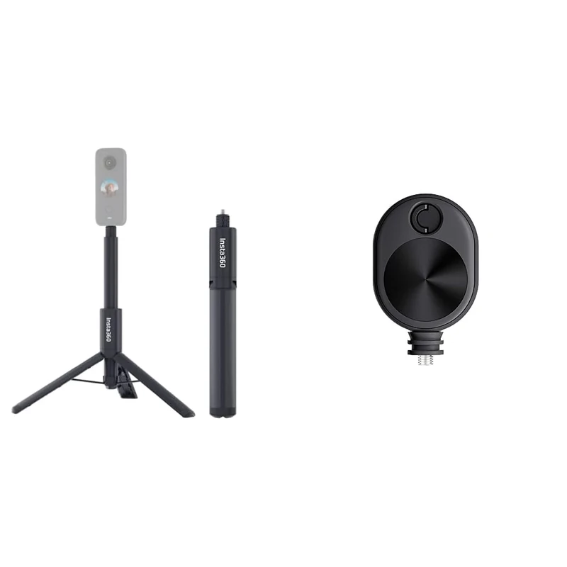 Insta360 2-in1 Invisible selfie stick + tripod for GO, GO2, ONE X, ONE X2. X3, ONE R & ONE RS & Bullet Time Cord For X3,ONE X2, RS (1-Inch 360 excluded) - 110cm
