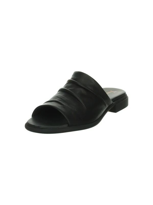 Think! Damen KAMAA chromfrei gegerbte nachhaltige Sandale, Schwarz 0000