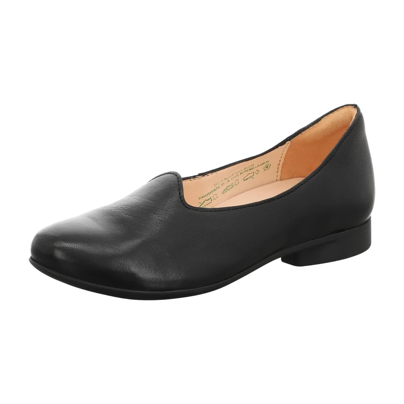 Think! Damen GUAD2 chromfrei gegerbte nachhaltige Halbschuhe, Schwarz 0000