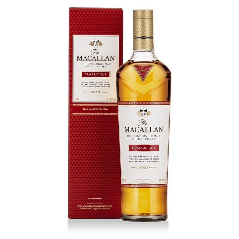 The Macallan Classic Cut Single Malt Whisky 2023, Limited Edition, Ex-Bourbon American Oak, Sherry Seasoned European Oak, 51% ABV, 70 cl