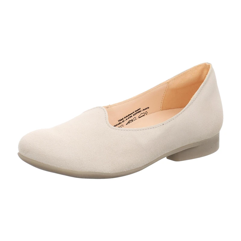 Think! Women's Guad2 Sustainable Replaceable Footbed Ballet Flat, Pearl 2000, 3 UK