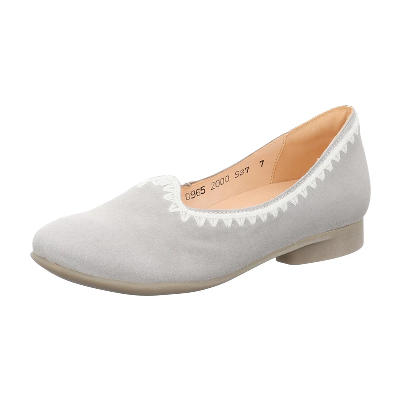 Think! Women's Guad2 Sustainable Replaceable Footbed Ballet Flat, Steel 2000, 3.5 UK