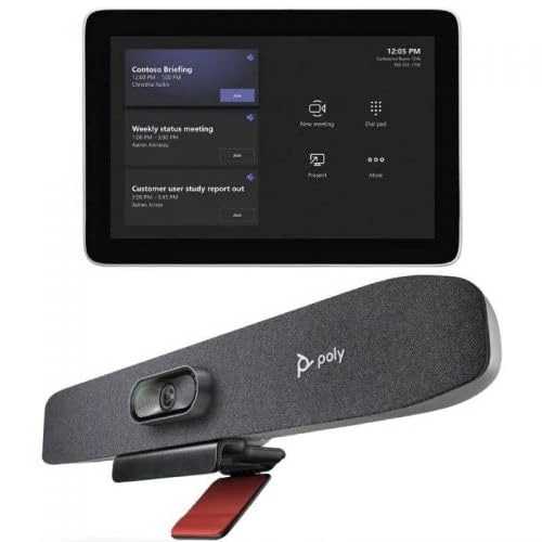 Poly R30 Small/Medium Room Kit Includes Studio R30 USB Video Bar GC8 Touch Controller Cable 10m USB3.1 A To C Pwr Cord UK-Type