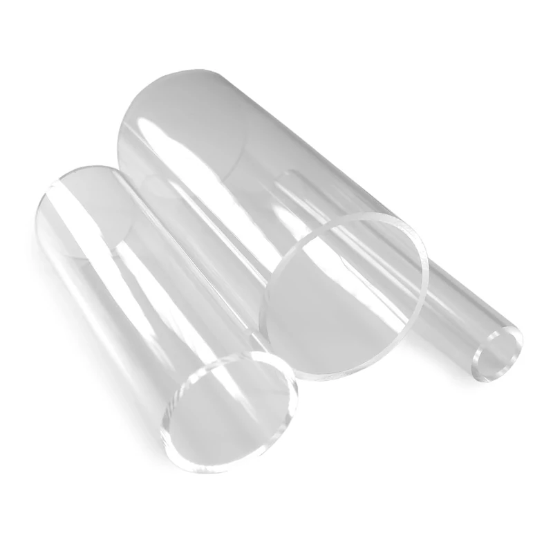 Clear Acrylic Perspex Tube Cut to Size Plastic Material Pipe Extruded (90mm Diameter, 1000mm) - Image 1