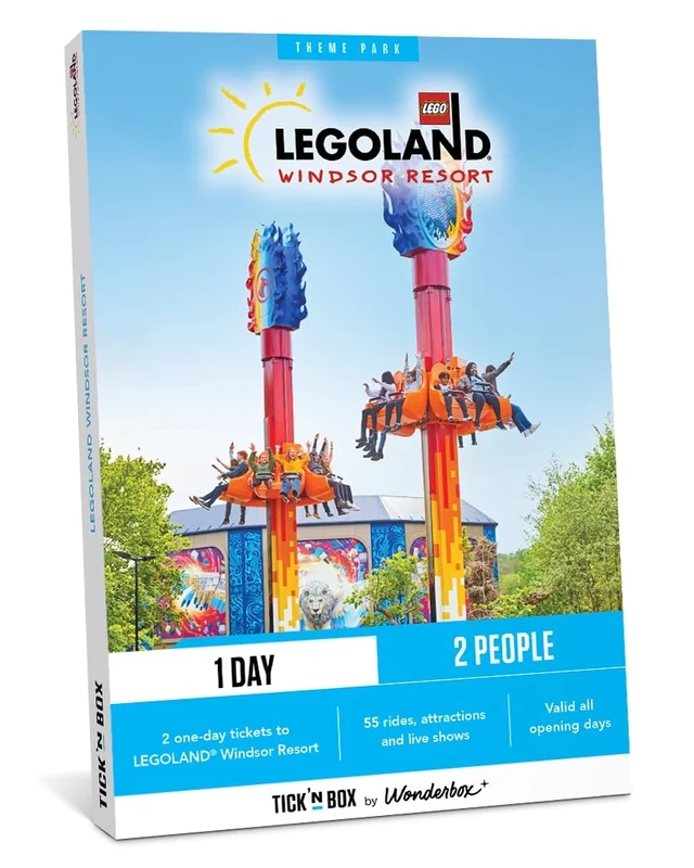 Tick&Box - Gift Box - Legoland Windsor - Visit UK's Favourite Kids Theme Park - 1 Day Entry for 2 - Unique Idea - Valid for 2 years