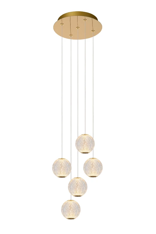 LUCIDE CINTRA - Pendant Light - Ø 32 cm - LED Dim. - 5x4,7W 2700K - Transparant