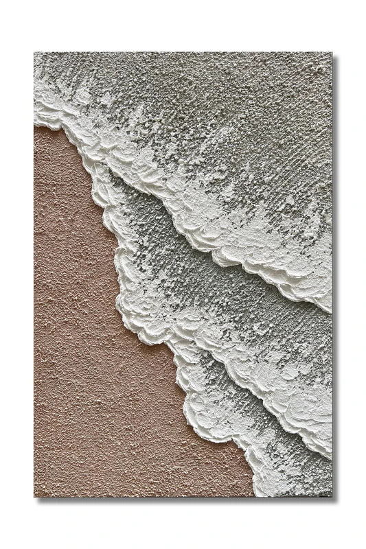 Limiyer Art 36x24 inch hand-painted beach Ocean Wave Landscape Oil Painting Abstract Texture Canvas Mural Home wall Decorative art - Image 1
