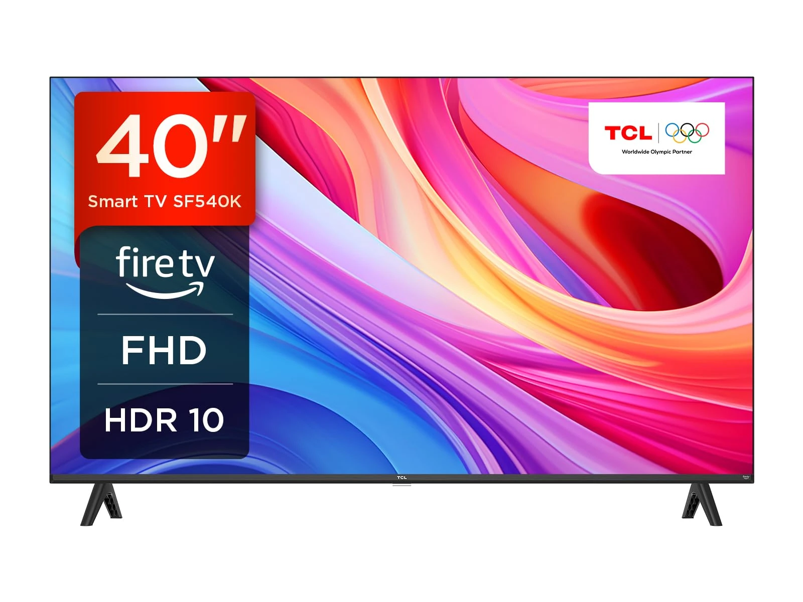 TCL 40SF540K 40-inch FHD Smart Television - HDR & HLG-Dolby Audio-DTS Virtual X/DTS-HD-Metal Bezel-less-Dual-band Wifi 5-with Fire OS 7 system