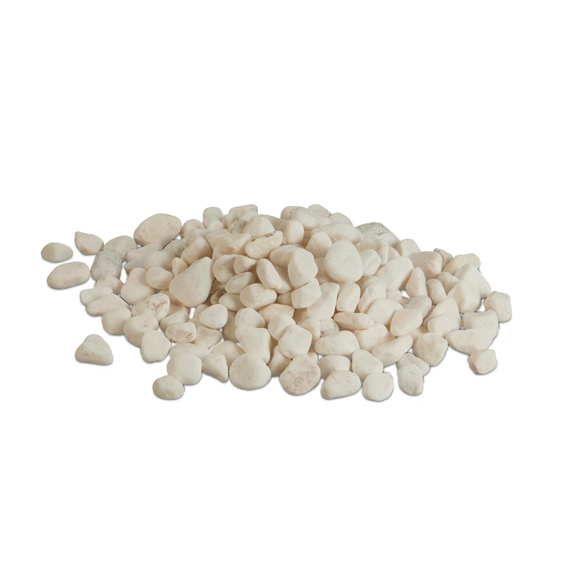 Relaxdays White Marble Pebbles - 5 kg Decorative Stones