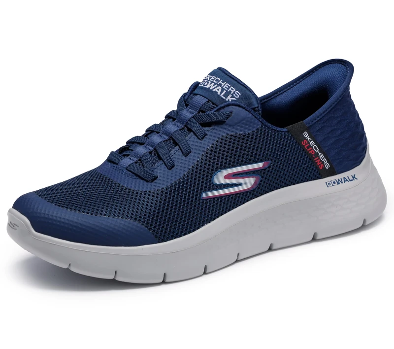 Skechers Men's GO Walk Flex Hands UP Sneaker, Navy, 8.5 UK