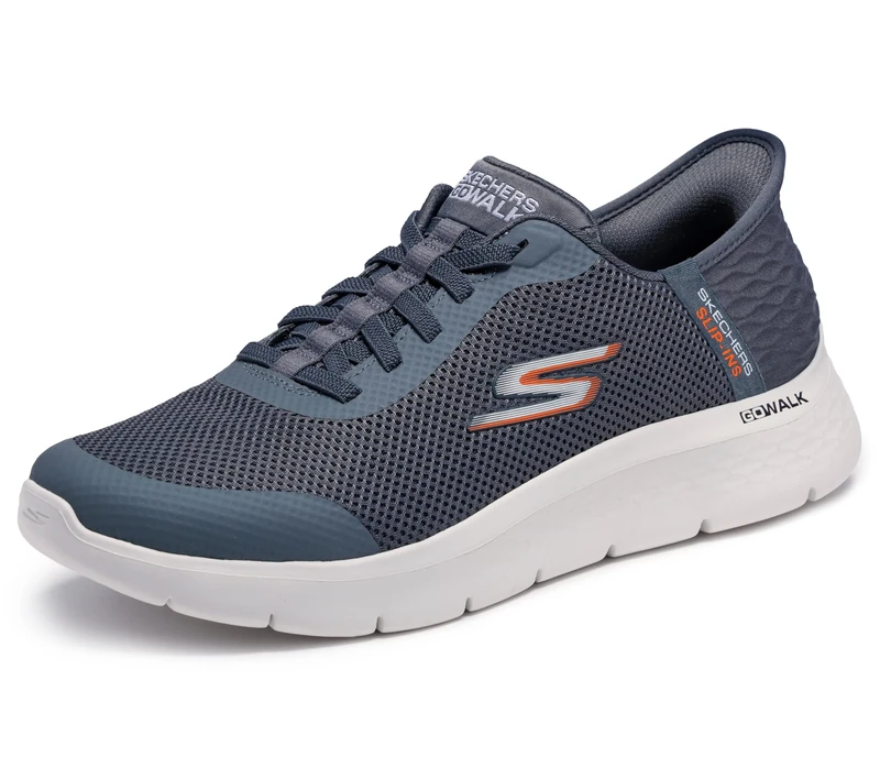 Skechers Mens Slip Ins: Go Walk Flex Hands Up Runners Grey 10 (45)