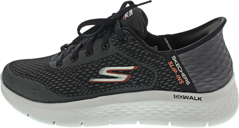 Skechers Men's Go Walk Flex-New World Sneaker, Black/Orange, 10.5