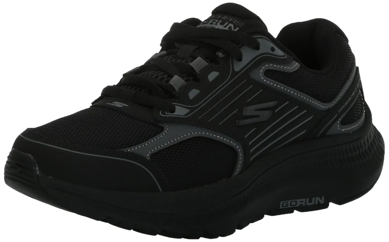 Skechers Mens Go Run Consistent 2.0 Running Shoes Black/Grey 6 (39.5)