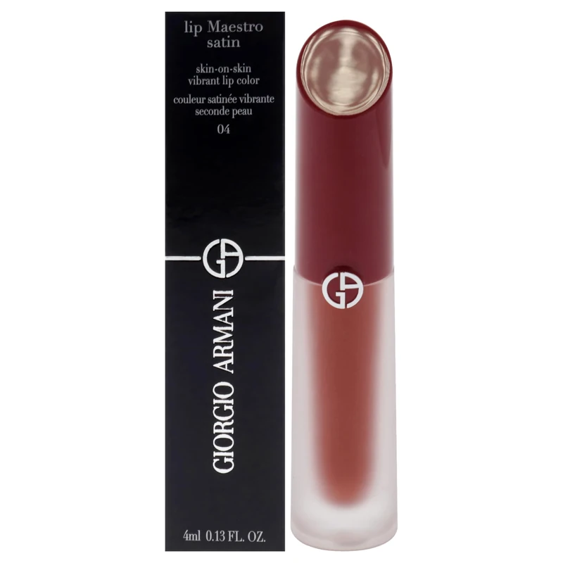 Lip Maestro Satin Long-Lasting Lipstick - 04 Live Concert by Giorgio Armani for Women - 0.13 oz Lipstick