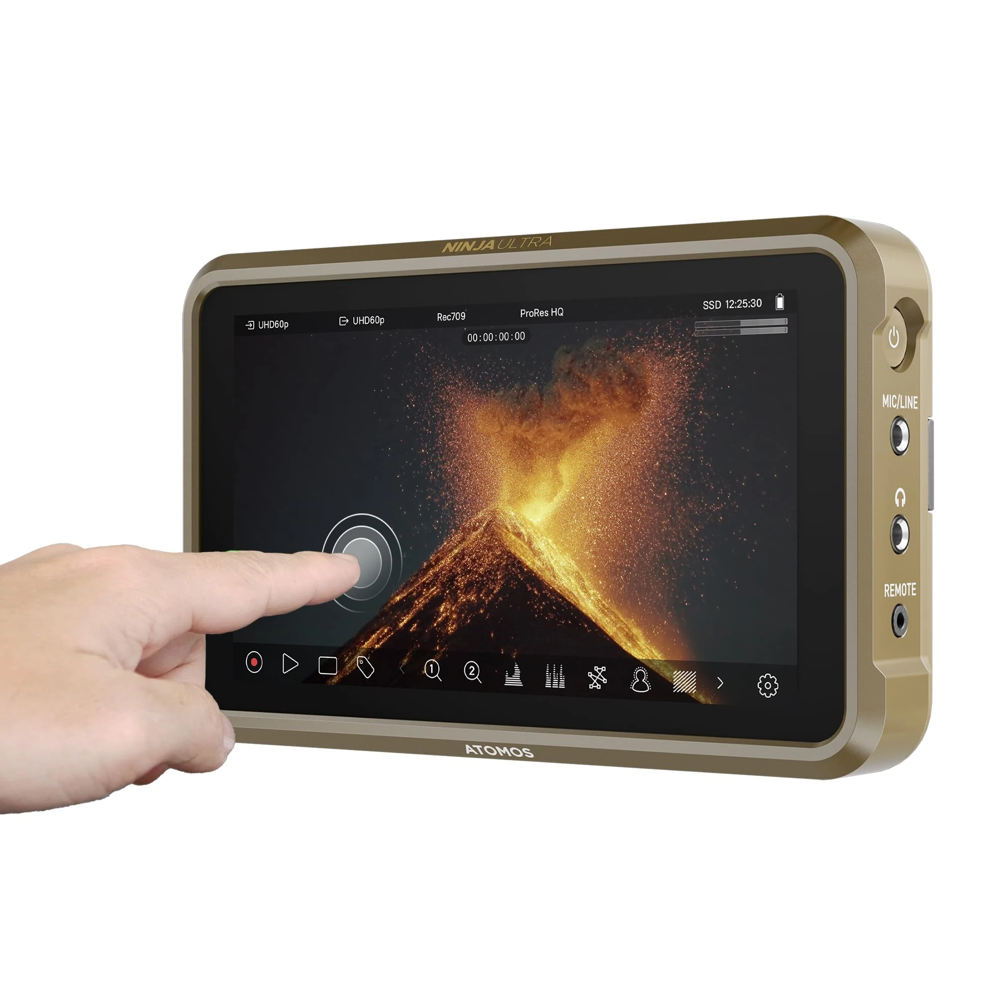 Atomos Ninja Ultra 5-Inch 1000nit HDR Camera Monitor-Recorder ProRes RAW recording; touchscreen