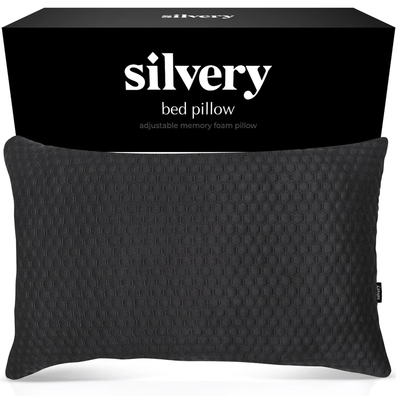 Silvery Black Pillow